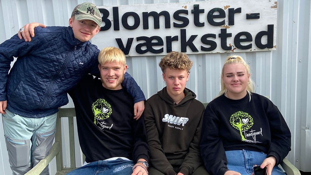 Fröhliche Schüler der Tinnetgaard Wohn- und Berufsschule